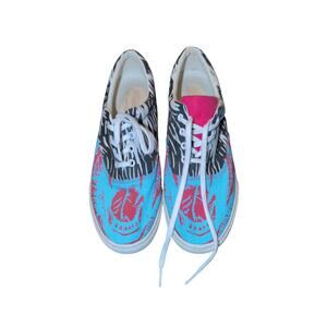 Bucketfeet Canvas Shoes Teal Black Pink Women’s Size 9 Good Condition